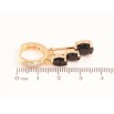 Серьги Xuping M&L цвет 18K подвески на колечках "Подвески с черными кристаллами" фото №2