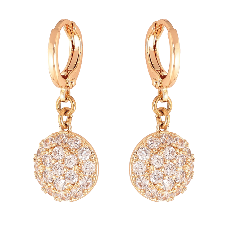 Серьги Xuping M&L цвет 18K подвески на колечках "Инкрустация кристаллами" фото №16 Серьги Xuping M&L цвет 18K подвески на колечках "Инкрустация кристаллами" фото №16