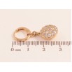 Серьги Xuping M&L цвет 18K подвески на колечках "Инкрустация кристаллами" фото №2 Серьги Xuping M&L цвет 18K подвески на колечках "Инкрустация кристаллами" фото №2