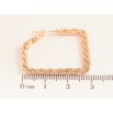 Серьги Xuping M&L цвет 18K итальянский замок "Квадратные с декоративным узором" 3х3см фото №2