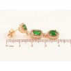 Серьги Xuping M&L цвет 18K пусеты "Зеленые кристальные подвески" фото №2 Серьги Xuping M&L цвет 18K пусеты "Зеленые кристальные подвески" фото №2