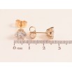 Серьги Xuping M&L цвет 18K пусеты "Кристаллы в 6-ти крапановой оправе" ø 7мм фото №2