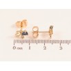 Серьги Xuping M&L цвет 18K пусеты "Бабочки с синими кристаллами" на одну сторону фото №2