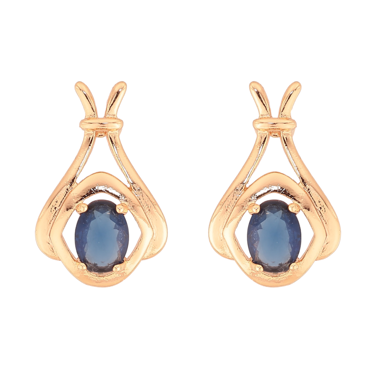 Сережки Xuping M&L колір 18K пусети "Візерунок з синіми кристалами" фото №21 Сережки Xuping M&L колір 18K пусети "Візерунок з синіми кристалами" фото №21