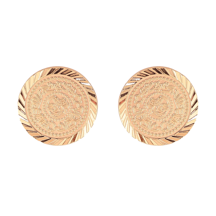 Серьги Xuping M&L цвет 18K пусеты "Декоративный узор" фото №4 Серьги Xuping M&L цвет 18K пусеты "Декоративный узор" фото №4