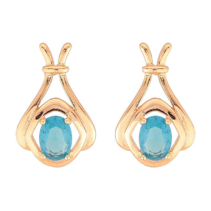 Сережки Xuping M&L колір 18K пусети "Візерунок з блакитними кристалами" фото №19 Сережки Xuping M&L колір 18K пусети "Візерунок з блакитними кристалами" фото №19