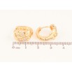 Серьги Xuping M&L цвет 18K колечки "Узор с кристаллами" фото №2 Серьги Xuping M&L цвет 18K колечки "Узор с кристаллами" фото №2