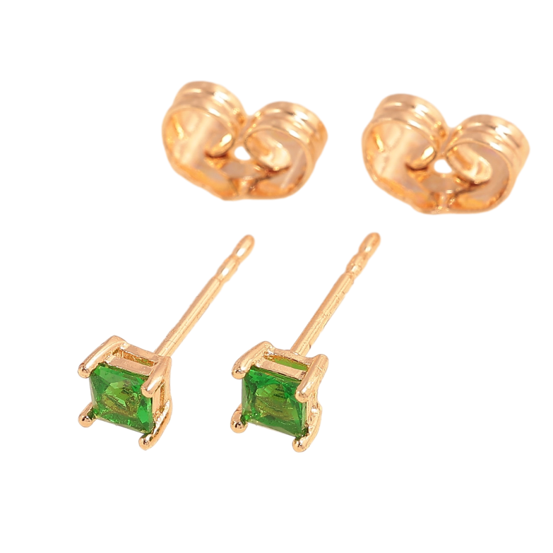 Сережки Xuping M&L колір 18K пусети "Зелені кристали" 3х3мм фото №18 Сережки Xuping M&L колір 18K пусети "Зелені кристали" 3х3мм фото №18