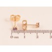 Серьги Xuping M&L цвет 18K пусеты "Сиреневые кристальные сердечки" 3х3мм фото №2