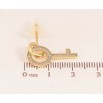 Сережки Xuping колір Позолота 14K пусети "Ключики на колечках" фото №3 Сережки Xuping колір Позолота 14K пусети "Ключики на колечках" фото №3