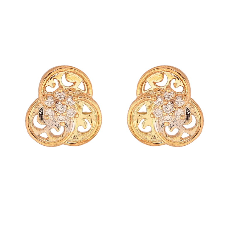 Серьги Xuping цвет Позолота 18K + 14K + Родий пусеты "Цветочки с кристаллами" фото №1 Серьги Xuping цвет Позолота 18K + 14K + Родий пусеты "Цветочки с кристаллами" фото №1