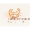 Серьги Xuping цвет Позолота 18K моно-каффа "Узор с кристаллами и жемчужинами" фото №2 Серьги Xuping цвет Позолота 18K моно-каффа "Узор с кристаллами и жемчужинами" фото №2