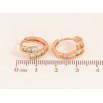 Сережки Xuping колір Позолота РВ + Позолота 14K колечка "Візерунок з кристалами" фото №2 Сережки Xuping колір Позолота РВ + Позолота 14K колечка "Візерунок з кристалами" фото №2