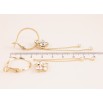Серьги Xuping QQMM цвет Позолота 14K итальянский замок "Кристальные бабочки" 2 в 1, ø 2см фото №3 Серьги Xuping QQMM цвет Позолота 14K итальянский замок "Кристальные бабочки" 2 в 1, ø 2см фото №3