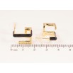 Серьги Xuping QQMM цвет Позолота 14K пусеты "Абстракция с прокраской черной эмалью" фото №2 Серьги Xuping QQMM цвет Позолота 14K пусеты "Абстракция с прокраской черной эмалью" фото №2
