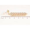Серьги Xuping QQMM цвет Позолота 14K пусеты "Авангардные кристальные подвески" фото №2