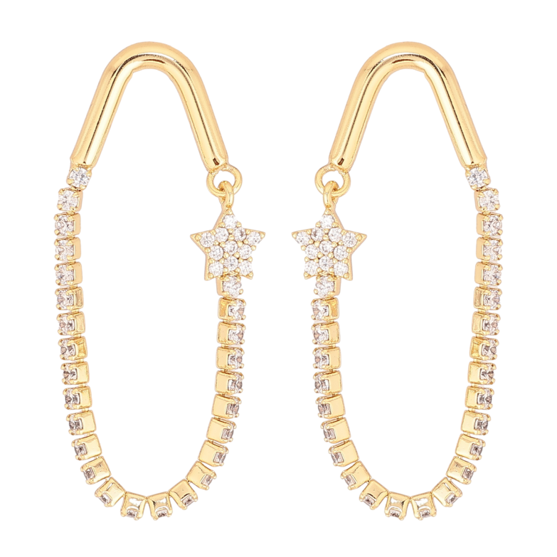 Серьги Xuping QQMM цвет Позолота 14K пусеты "Авангардные подвески с кристаллами" фото №4 Серьги Xuping QQMM цвет Позолота 14K пусеты "Авангардные подвески с кристаллами" фото №4