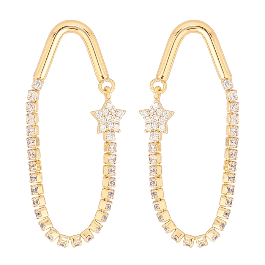 Серьги Xuping QQMM цвет Позолота 14K пусеты "Авангардные подвески с кристаллами" фото №1 Серьги Xuping QQMM цвет Позолота 14K пусеты "Авангардные подвески с кристаллами" фото №1