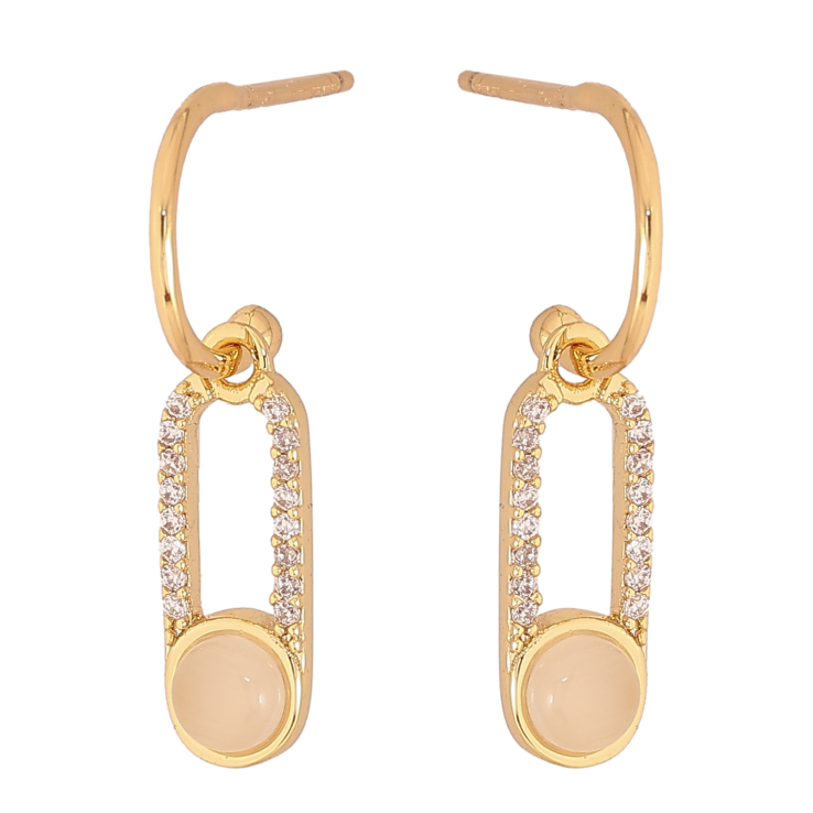 Серьги Xuping QQMM цвет Позолота 14K пусеты "Булавки на дугах" фото №3