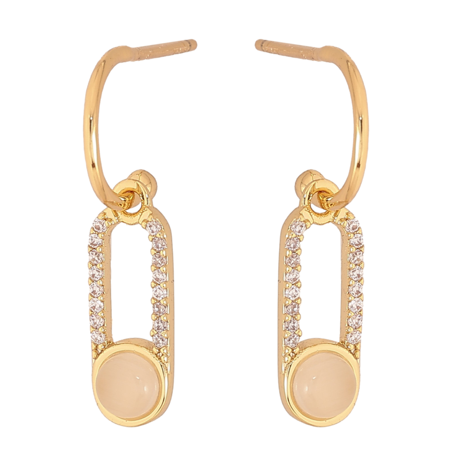 Серьги Xuping QQMM цвет Позолота 14K пусеты "Булавки на дугах" фото №1
