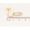 Серьги Xuping QQMM цвет Позолота 14K пусеты "Булавки на дугах" фото №3