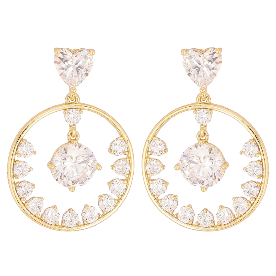 Серьги Xuping цвет QQMM Позолота 14K пусеты "Подвески с кристаллами" фото №1 Серьги Xuping цвет QQMM Позолота 14K пусеты "Подвески с кристаллами" фото №1