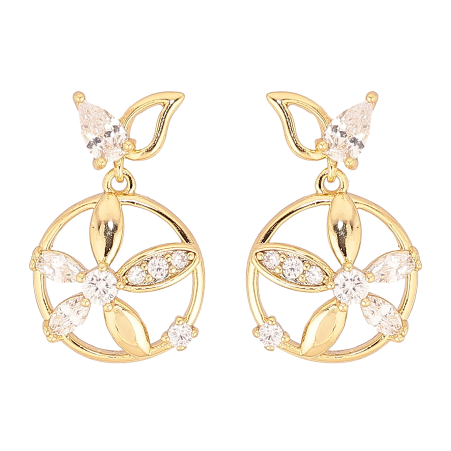 Серьги Xuping QQMM цвет Позолота 14K пусеты "Декоративные цветочные подвески" фото №1 Серьги Xuping QQMM цвет Позолота 14K пусеты "Декоративные цветочные подвески" фото №1
