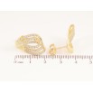 Сережки Xuping QQMM колір Позолота 14K пусети "Декоративні петельки з цирконієм" візерунок на один бік фото №2 Сережки Xuping QQMM колір Позолота 14K пусети "Декоративні петельки з цирконієм" візерунок на один бік фото №2