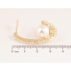 Серьги Xuping QQMM цвет Позолота 14K пусеты "Дуги с кристаллами и жемчужинами" фото №3 Серьги Xuping QQMM цвет Позолота 14K пусеты "Дуги с кристаллами и жемчужинами" фото №3