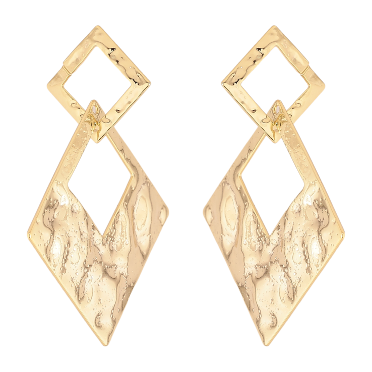 Серьги Xuping QQMM цвет Позолота 14K пусеты "Фигурные подвески" фото №15