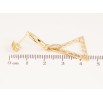 Серьги Xuping QQMM цвет Позолота 14K пусеты "Треугольные подвески с кристаллами" фото №2