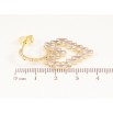 Серьги Xuping QQMM цвет Позолота 14K пусеты "Кристальные сердечки" фото №3