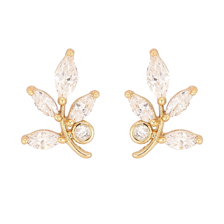 Сережки Xuping QQMM колір Позолота 14K пусети "Кристальні гілочки" фото №9 Сережки Xuping QQMM колір Позолота 14K пусети "Кристальні гілочки" фото №9