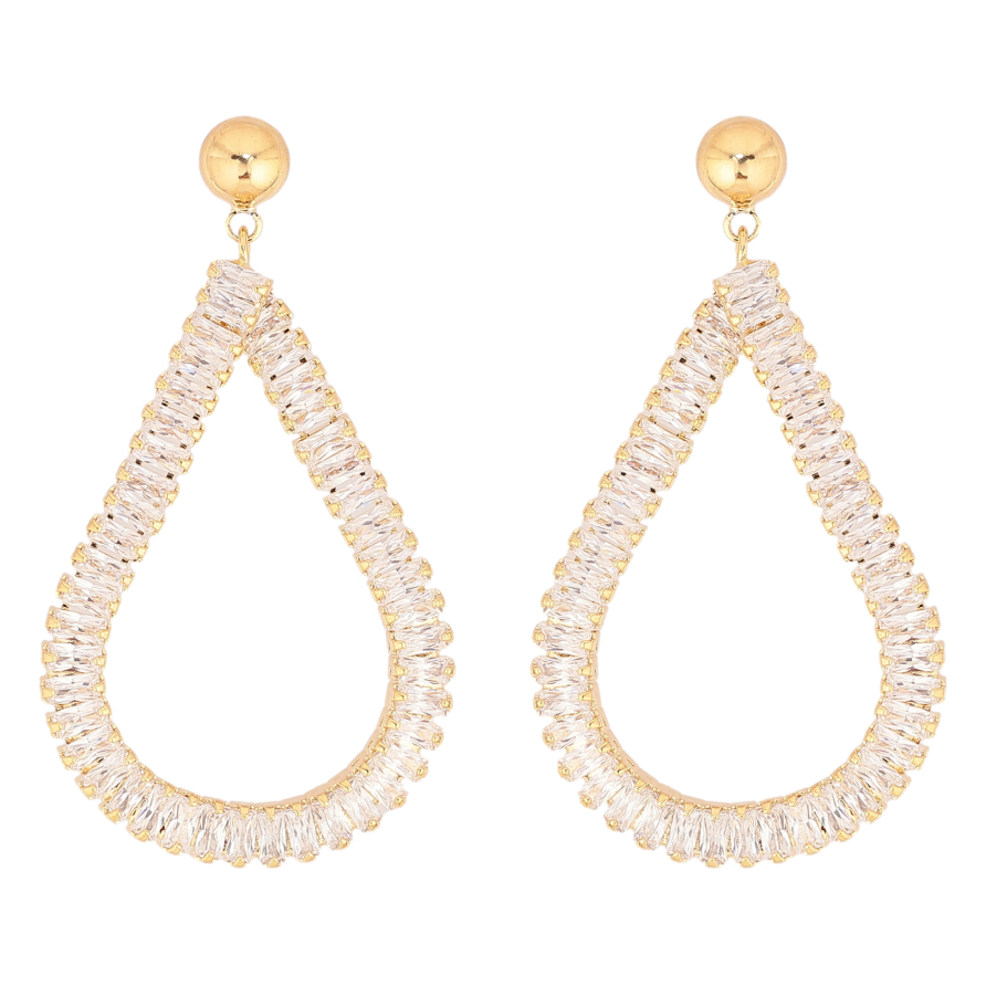 Серьги Xuping QQMM цвет Позолота 14K пусеты "Кристальные капельки" фото №1 Серьги Xuping QQMM цвет Позолота 14K пусеты "Кристальные капельки" фото №1