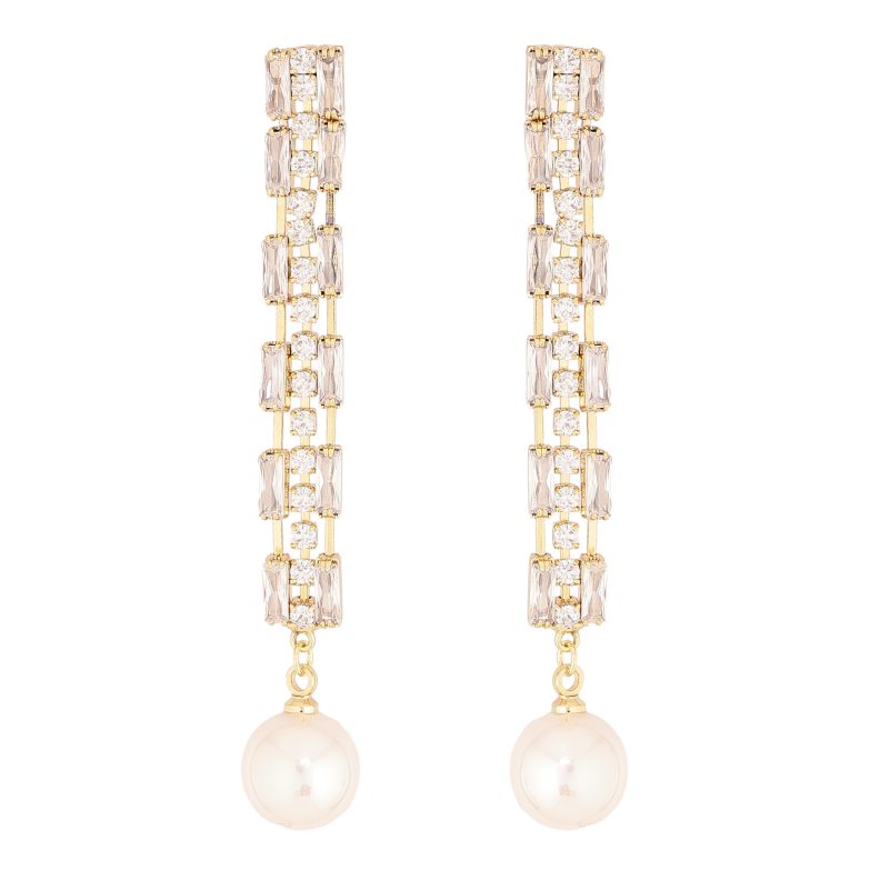 Сережки Xuping QQMM колір Позолота 14K пусети "Кристальні підвіски з перлами" фото №16 Сережки Xuping QQMM колір Позолота 14K пусети "Кристальні підвіски з перлами" фото №16