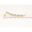 Серьги Xuping QQMM цвет Позолота 14K пусеты "Кристальные подвески с жемчугом" фото №3
