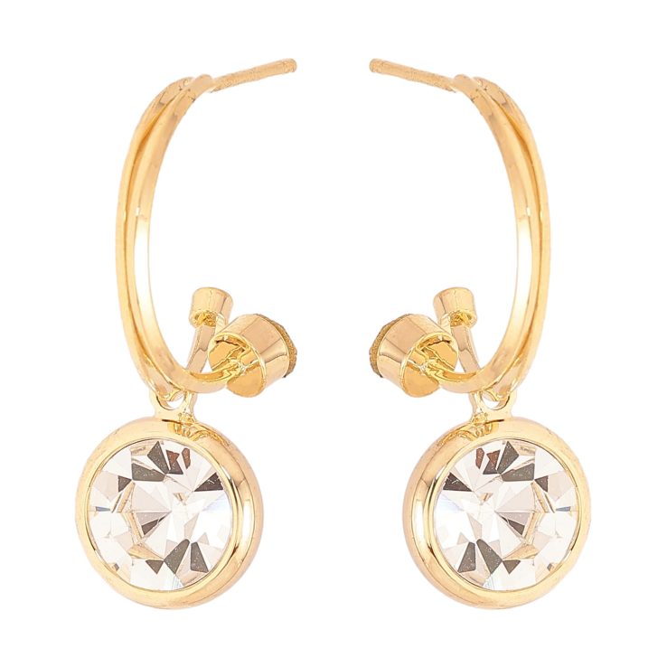 Серьги Xuping QQMM цвет Позолота 14K пусеты "Кристаллы на дужках" фото №9 Серьги Xuping QQMM цвет Позолота 14K пусеты "Кристаллы на дужках" фото №9