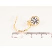 Сережки Xuping QQMM колір Позолота 14K пусети "Кристали на дужках" фото №2 Сережки Xuping QQMM колір Позолота 14K пусети "Кристали на дужках" фото №2