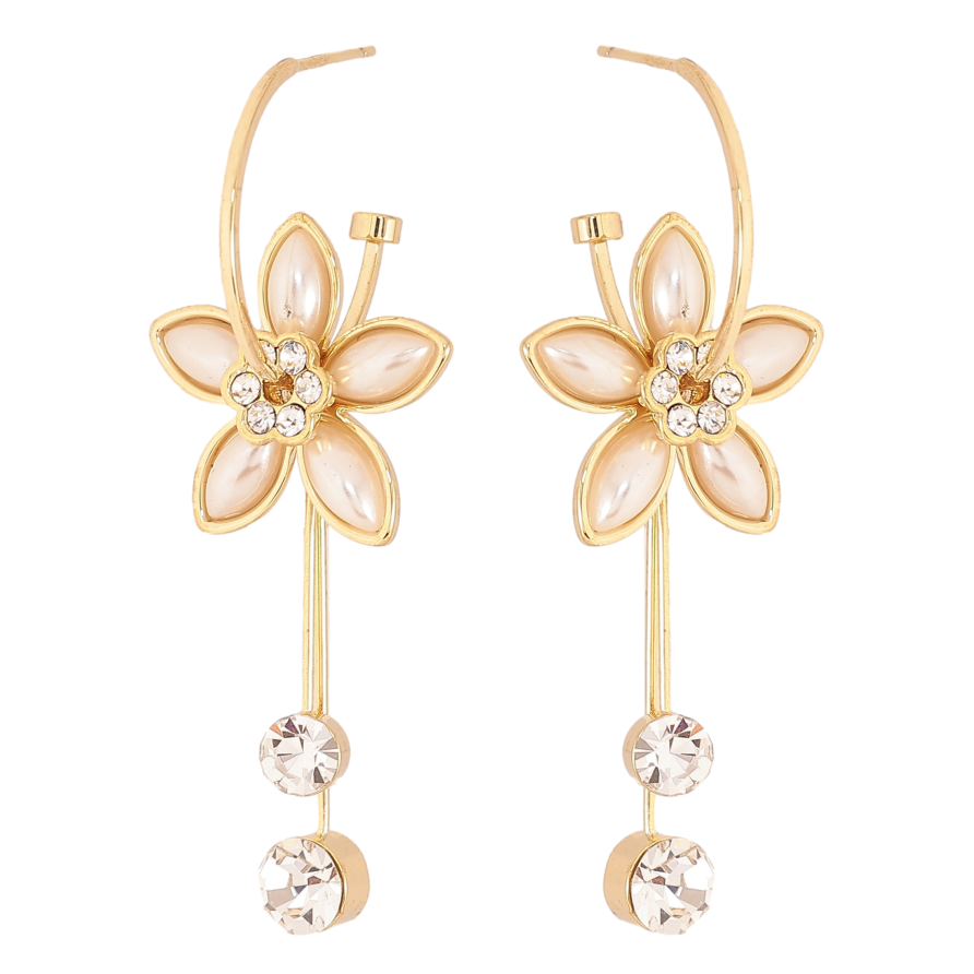 Серьги Xuping QQMM цвет Позолота 14K пусеты "Цветочное совершенство" фото №1 Серьги Xuping QQMM цвет Позолота 14K пусеты "Цветочное совершенство" фото №1