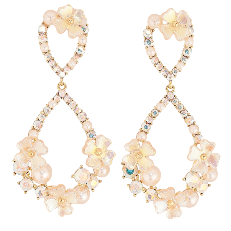 Сережки Xuping QQMM колір Позолота 14K пусети "Квіткові підвіски" фото №16 Сережки Xuping QQMM колір Позолота 14K пусети "Квіткові підвіски" фото №16