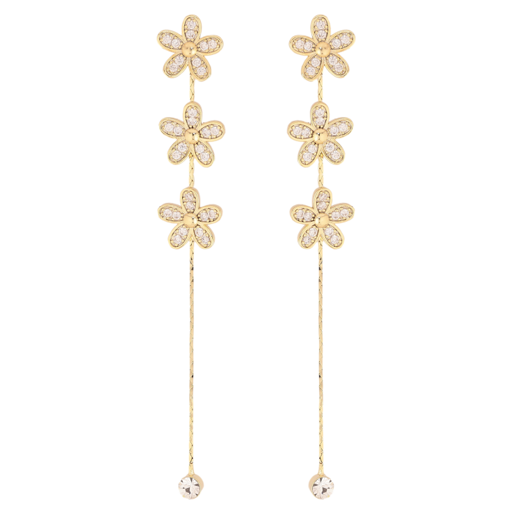 Серьги Xuping QQMM цвет Позолота 14K пусеты "Цветочные подвески" фото №16 Серьги Xuping QQMM цвет Позолота 14K пусеты "Цветочные подвески" фото №16