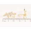 Серьги Xuping QQMM цвет Позолота 14K пусеты "Бабочки с кристаллами" фото №3