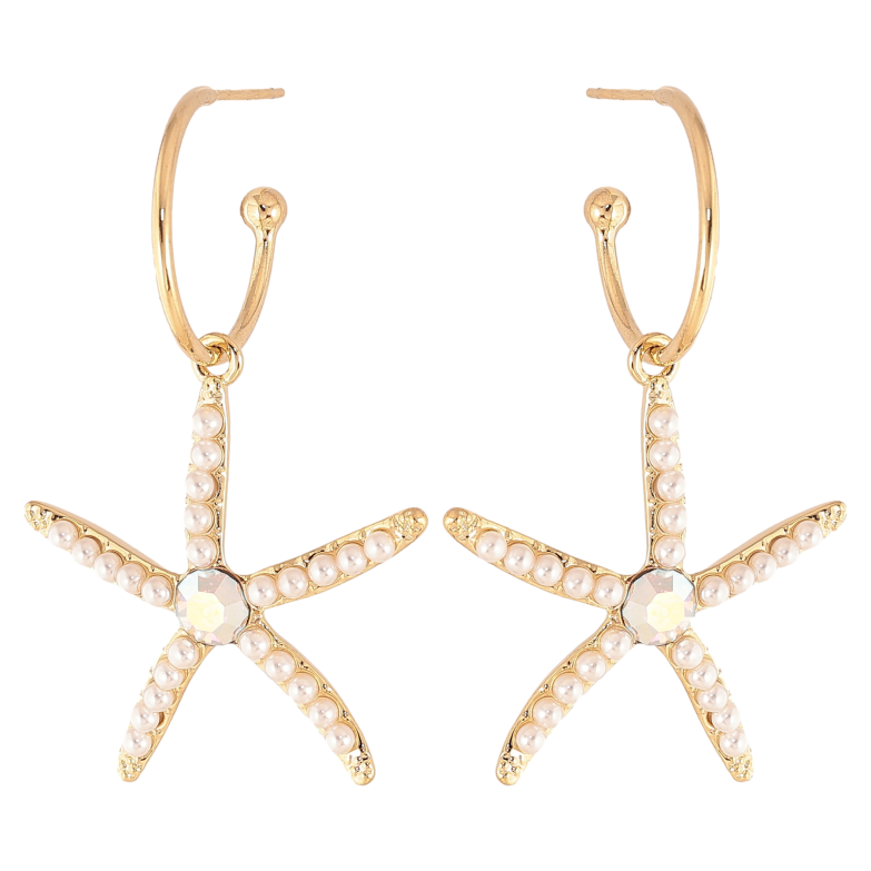 Сережки Xuping QQMM колір Позолота 14K пусети "Морські зірки з кристалами" фото №18 Сережки Xuping QQMM колір Позолота 14K пусети "Морські зірки з кристалами" фото №18
