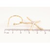 Серьги Xuping QQMM цвет Позолота 14K пусеты "Морские звезды с кристаллами" фото №3