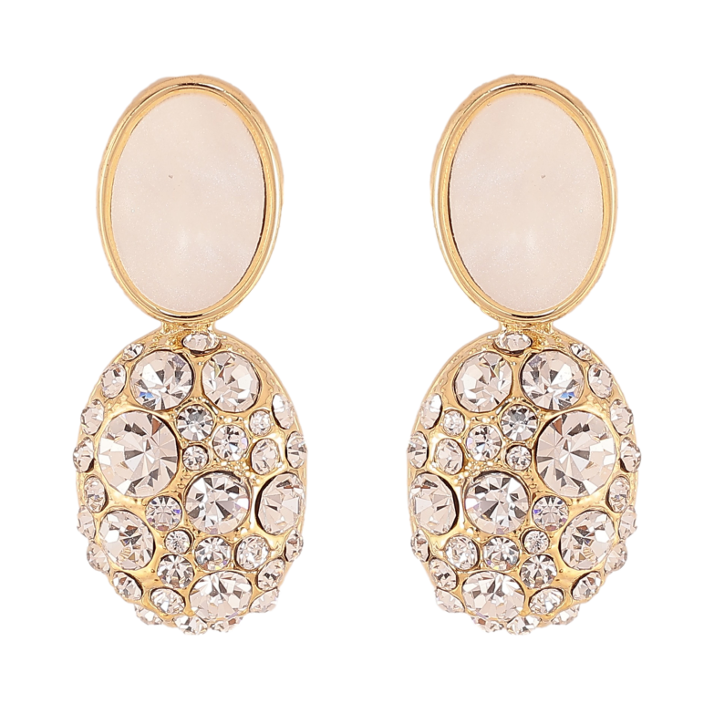 Сережки Xuping QQMM колір Позолота 14K пусети "Овальні підвіски з кристалами" фото №8 Сережки Xuping QQMM колір Позолота 14K пусети "Овальні підвіски з кристалами" фото №8
