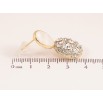 Серьги Xuping QQMM цвет Позолота 14K пусеты "Овальные подвески с кристаллами" фото №2 Серьги Xuping QQMM цвет Позолота 14K пусеты "Овальные подвески с кристаллами" фото №2