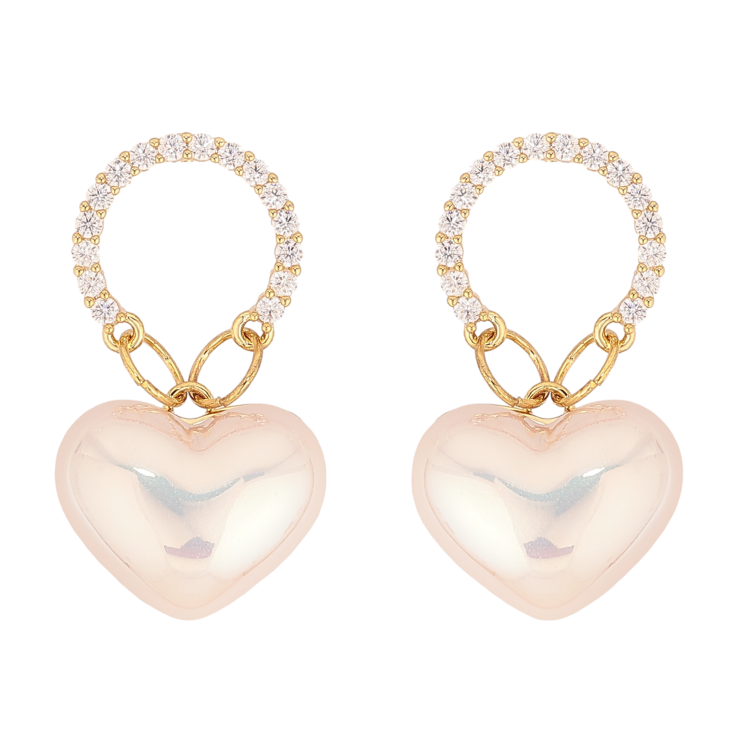 Серьги Xuping QQMM цвет Позолота 14K пусеты "Перламутровые сердечки на колечках" фото №14 Серьги Xuping QQMM цвет Позолота 14K пусеты "Перламутровые сердечки на колечках" фото №14