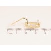 Серьги Xuping QQMM цвет Позолота 14K пусеты "Прямоугольные подвески с романтическим узором" фото №2