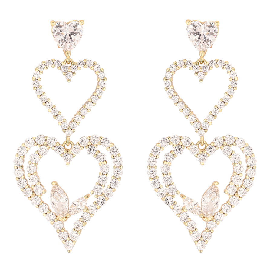 Серьги Xuping QQMM цвет Позолота 14K пусеты "Романтические подвески с кристаллами" фото №1 Серьги Xuping QQMM цвет Позолота 14K пусеты "Романтические подвески с кристаллами" фото №1