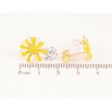 Серьги Xuping QQMM цвет Позолота 14K пусеты "Ромашки с кристаллами, прокраска эмалью" фото №3 Серьги Xuping QQMM цвет Позолота 14K пусеты "Ромашки с кристаллами, прокраска эмалью" фото №3